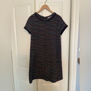 Multi-coloured dress with zip back